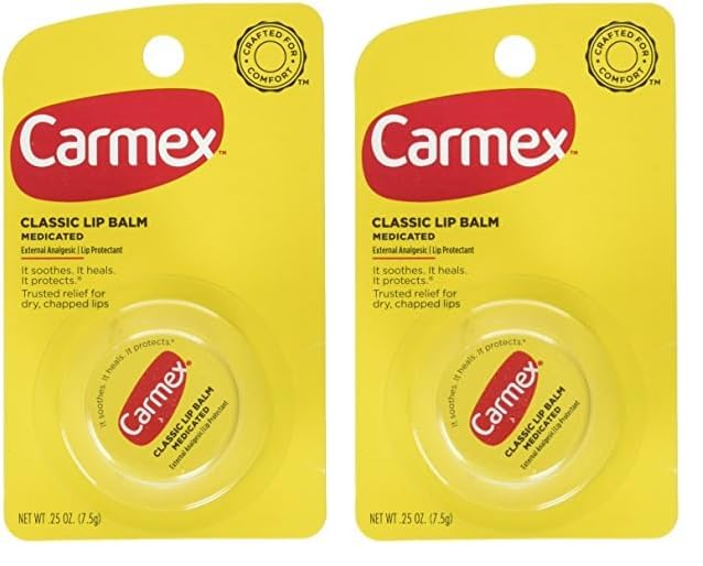 Carmex Classic Lip Balm Medicated, 0.25 oz (Pack of 2)