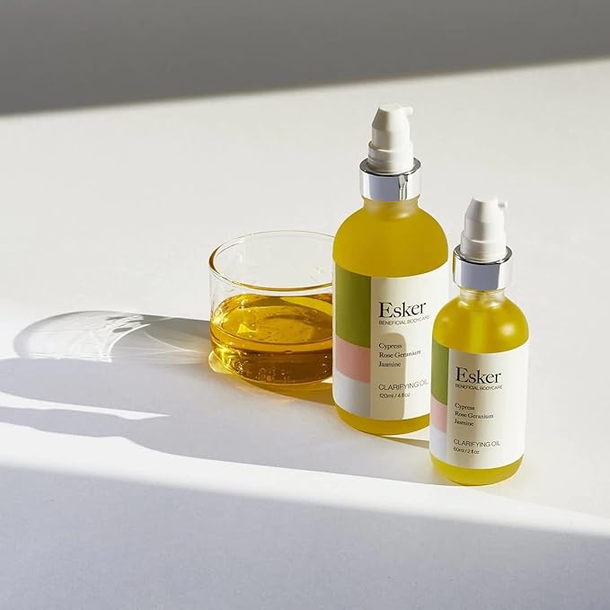 ESKER - Scent-Free Clarifying Body Oil For Sensitive Skin | Vegan, Cruelty-Free, Clean Beauty (4 fl oz | 120 ml)