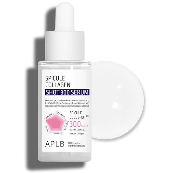 APLB Spicule Collagen Shot 300 Serum | SPICULE COLL SHOT™ 300 1.35 FL.OZ/Korean Skincare, Gentle Exfoliation, Elasticity Care, Long lasting hydration, Revitalize for gentle and improve skin texture