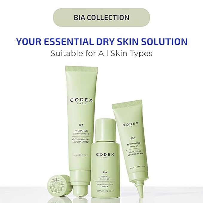 Codex Labs Bia Nourishing Face Oil - Hydration, Moisturizing & Smoothing - For Dry Skin, Sensitive Skin, All Skin Types - With Omega-3, Rosehip Oil, Vitamin E - Cruelty-Free, Vegan Skincare (1oz)