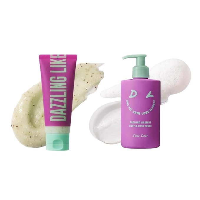 [Dear Doer] Dazzling Body Scrub in Tube - Radiant & Gentle Exfoliator with Grape Seed 3.38 fl oz/Dazzling Radint Body & Hand Wash