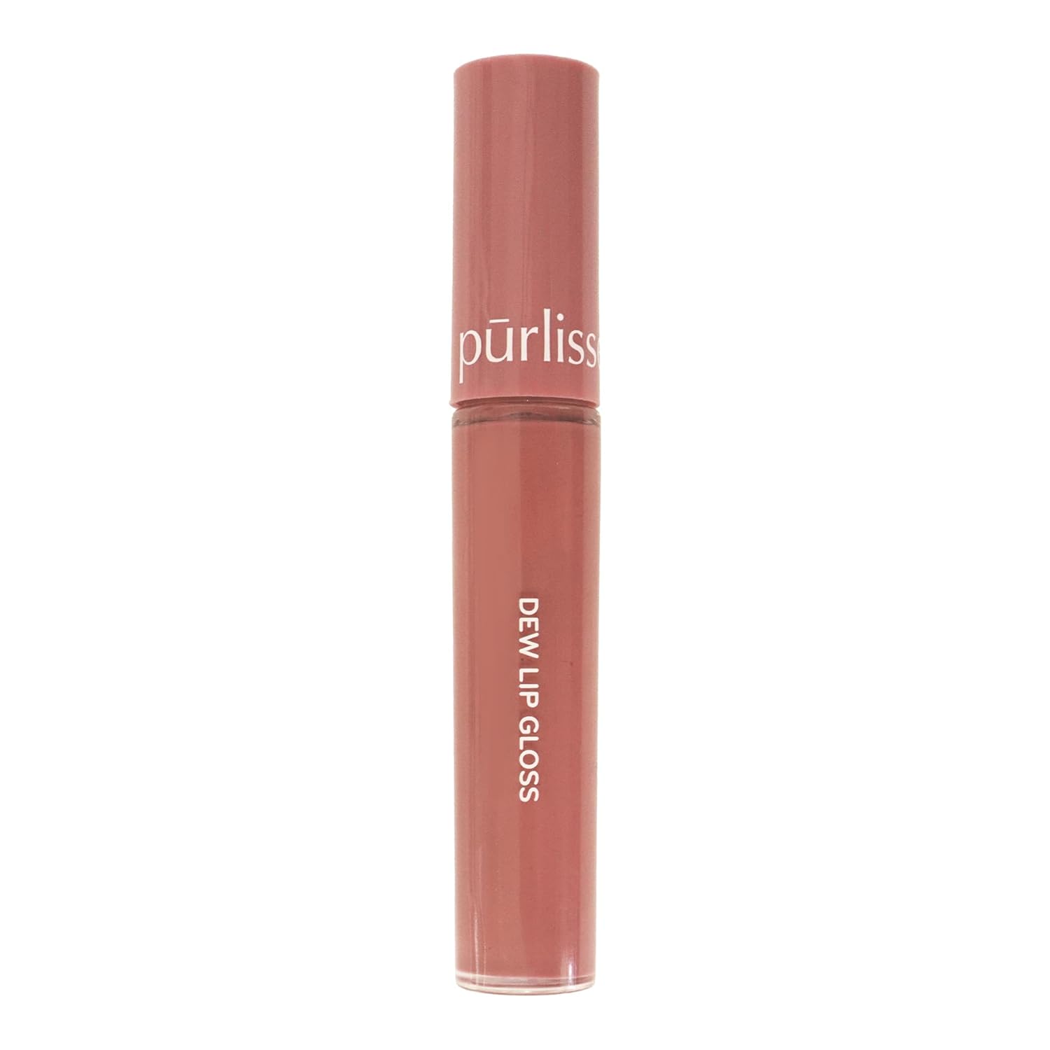 pūrlisse Dew Moisturizing Lip Gloss - Hydrating & Non-Sticky Long Lasting Lip Gloss - Enriched with Bakuchiol, Mango Seed Butter & Avocado Oil to Soften & Smooth - Pink Nude (0.25 oz)