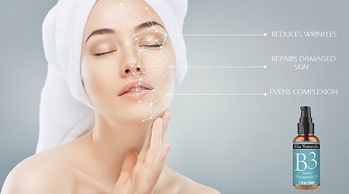 Vitamin B3 Serum Cream, 1 or 2 oz, Anti-Aging, Repairs Skin, Reduces Wrinkles, Evens Tone, Fights Acne, Smaller Pores, Boosts Collagen, Made in USA, Cruelty Free