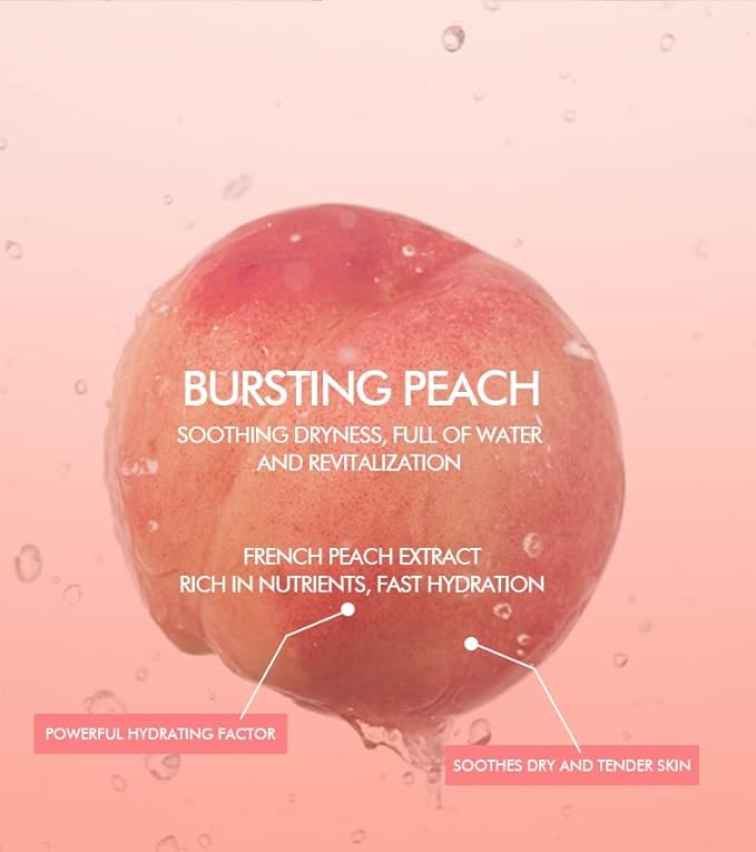 Peach Body Lotion Moisturizes Dry Skin Hydrating Improve Skin Tone| Brightening| Mild| Lightweight
