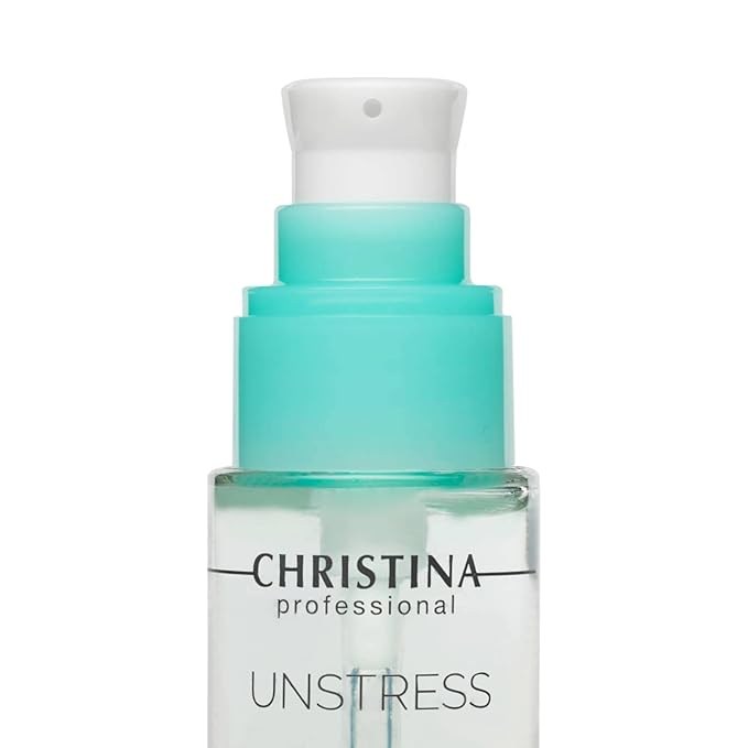 '-CHRISTINA- Unstress Eye and Neck Concentrate Hydrating Peptide Serum for Face | Soothing Relief and Softening Effect | Face Serum Balances Skin Microflora 1 fl. oz (30 ml)