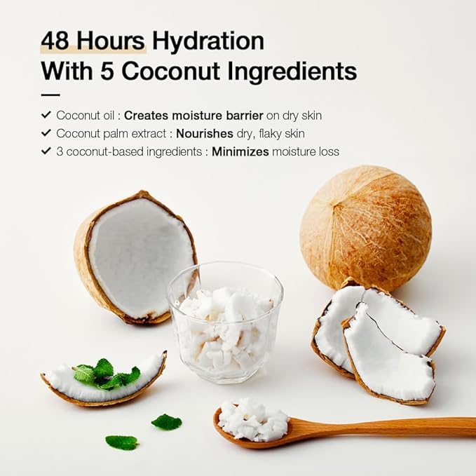 Karl&Hans Botanic Vegan Body Lotion Gourmand Coconut, Long-lasting Hydration with Soothing Coconut Fragrance - For Hands and Body, 13.2 fl oz