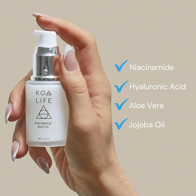 Koa Life - Niacinamide Serum, Hyaluronic Acid Serum For Face, Face Serum, Hydrating Serum, Ultra Hydrating Face Serum, Face Serum For Women, Anti Aging Skin Care, Skincare Serum, Smooth Skin - 1 Fl Oz