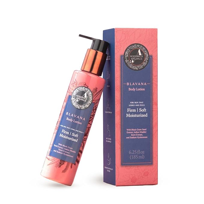 A. Modernica Blavana Body Lotion | Ayurvedic-Based Moisturizer for Dry, Aging Skin | Enriched with Black Gram, Manjistha, Almond Oil & Sesame Seed Oil | Lightweight & Fast-Absorbing | 6.25 fl oz