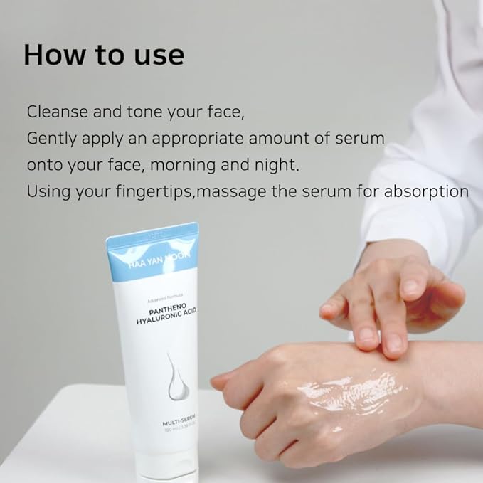 Pantheno Hyaluronic Acid Multi-Serum, 3.38 fl. Oz/ 100ml, as Toner,Emulsion,Essence at once, Korean Skincare