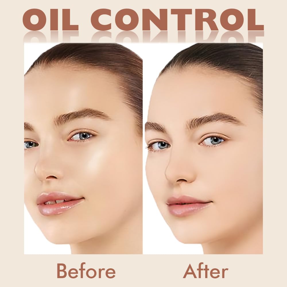 Kaely Oil Control Face Pressed Powder, Perfection Matte Compact Powder, Long Lasting Waterproof Finishing Powder Makeup, polvo compacto de maquillaje, Lightweight, Vegan, 23AD White