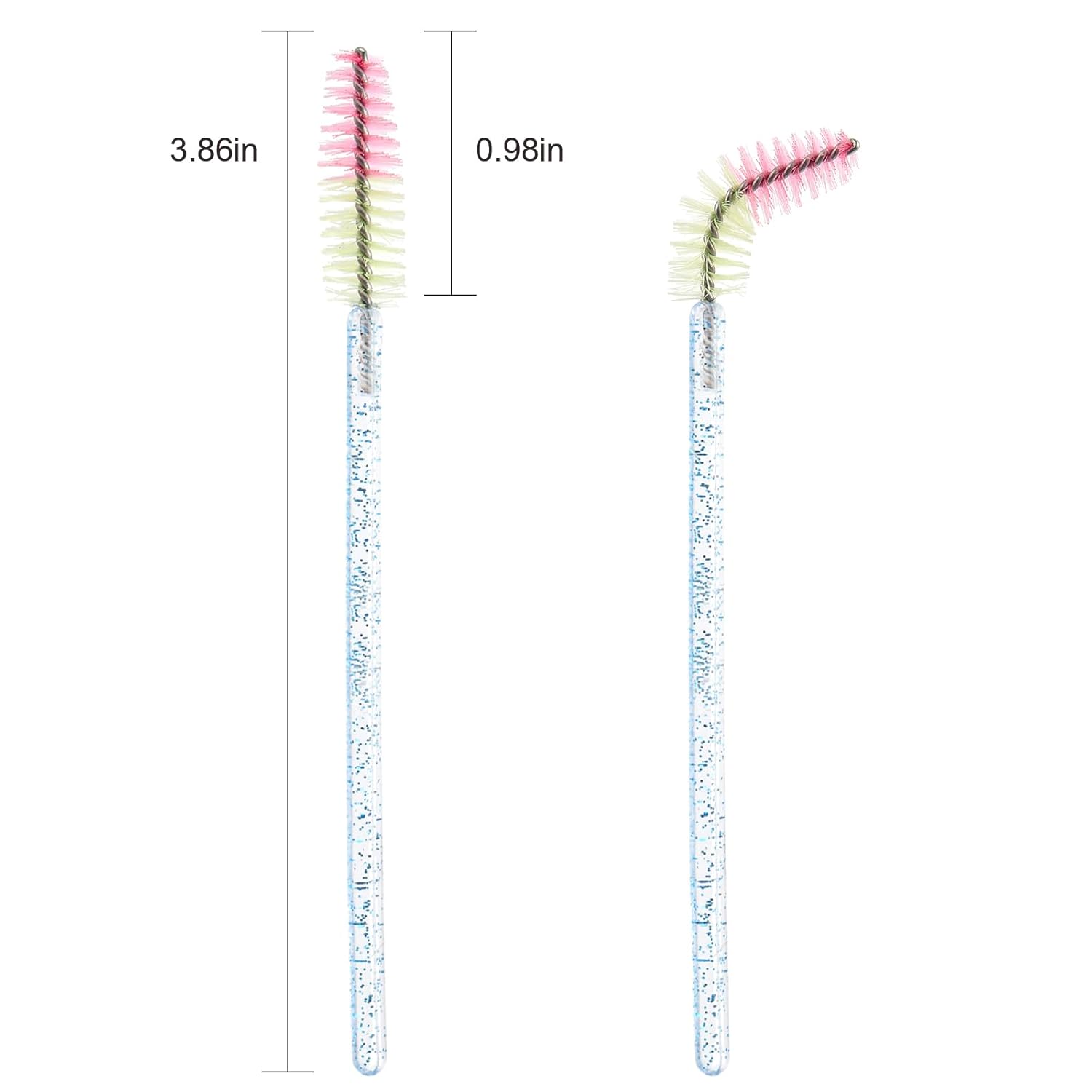 300PCS Disposable Mascara Wands Spoolie Brush Crystal Eyebrow Brushes Eyelash Extension Applicator Makeup Kits