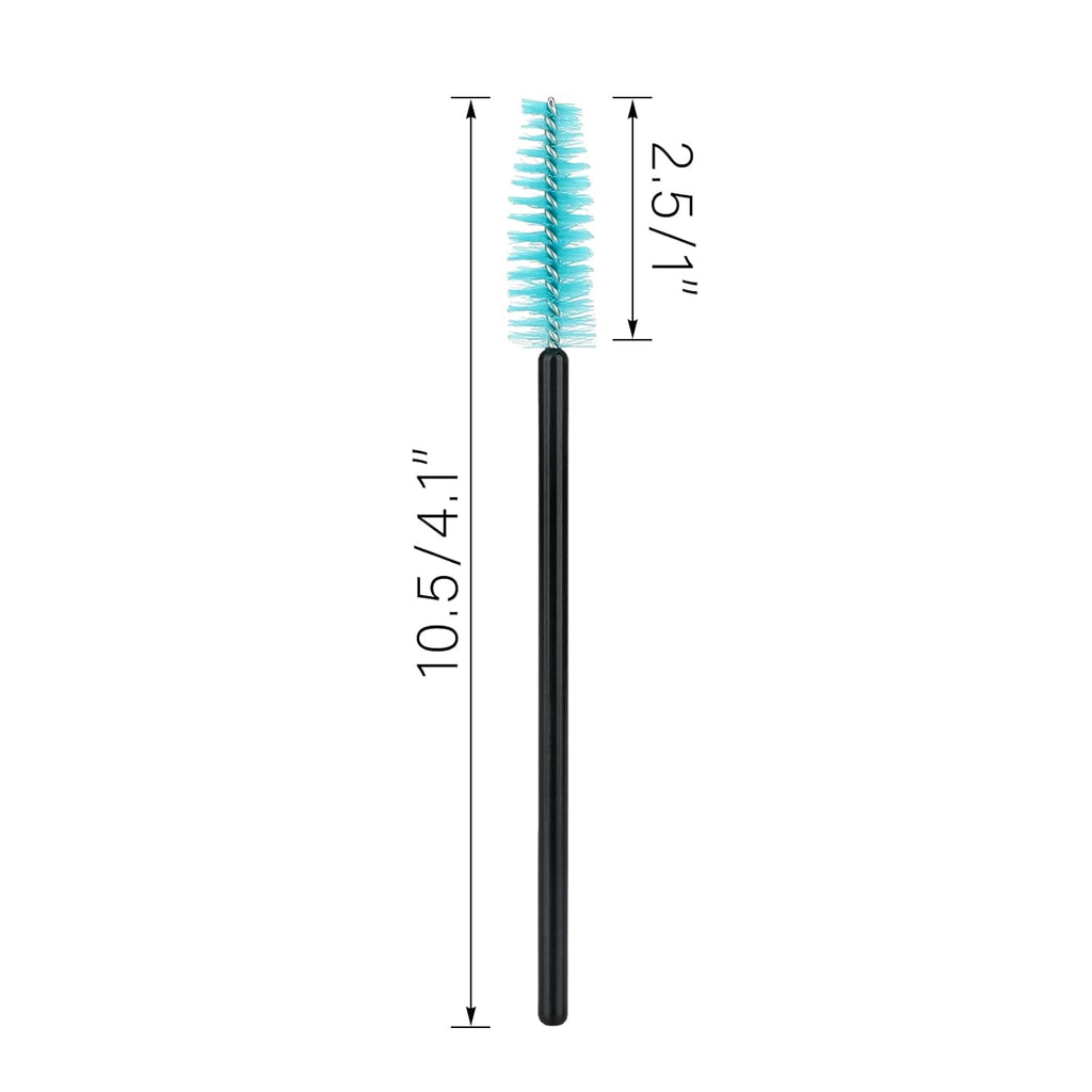 G2PLUS 100PCS Disposable Eyelash Brushes, Adjustable Mascara Wands Makeup Applicator, Lash Spoolies Brushes for Eyelash Extensions and Eyebrows (Blue)