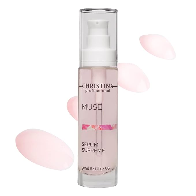 Christina Muse Supreme Serum for Face with Hyaluronic Acid | Quick Absorption Face Serum for Hydration and Antioxidant Effect | Reduces Aging Signs | Delicate Rose Scent | For All Skin Types 30ml