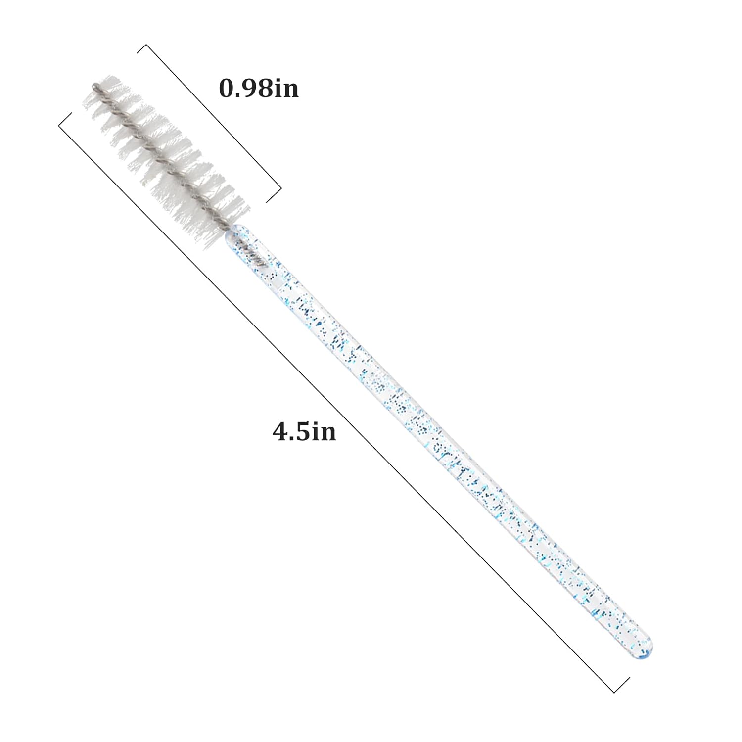 300PCS Disposable Mascara Wands Spoolie Brush Crystal Eyebrow Brushes Eyelash Extension Applicator Makeup Kits(Blue)