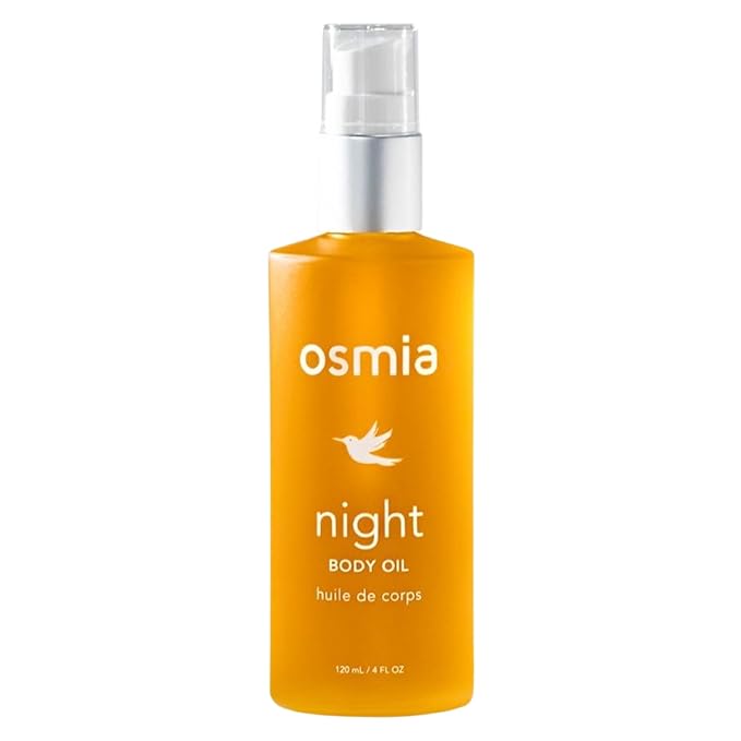 Osmia Skincare - Natural Night Body Oil | Borage Seed, Kukui, Lavender Oils | Nourish, Soothe, Fortify | Clean Beauty For Healthy Skin (4 fl oz | 118 ml)