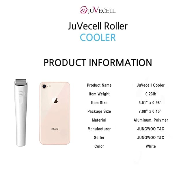 JUVECELL Ice Roller for Puffiness, Face & Eyes Cooler Facial Roller to Press Serums, Cream and Oil Into Skin, Massager Skin Care Tool, Eye Massager and Neck Roller