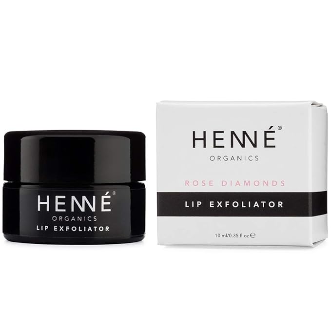Henné Organics Lip Exfoliator - Natural and Organic Sugar Scrub - Rose Diamonds