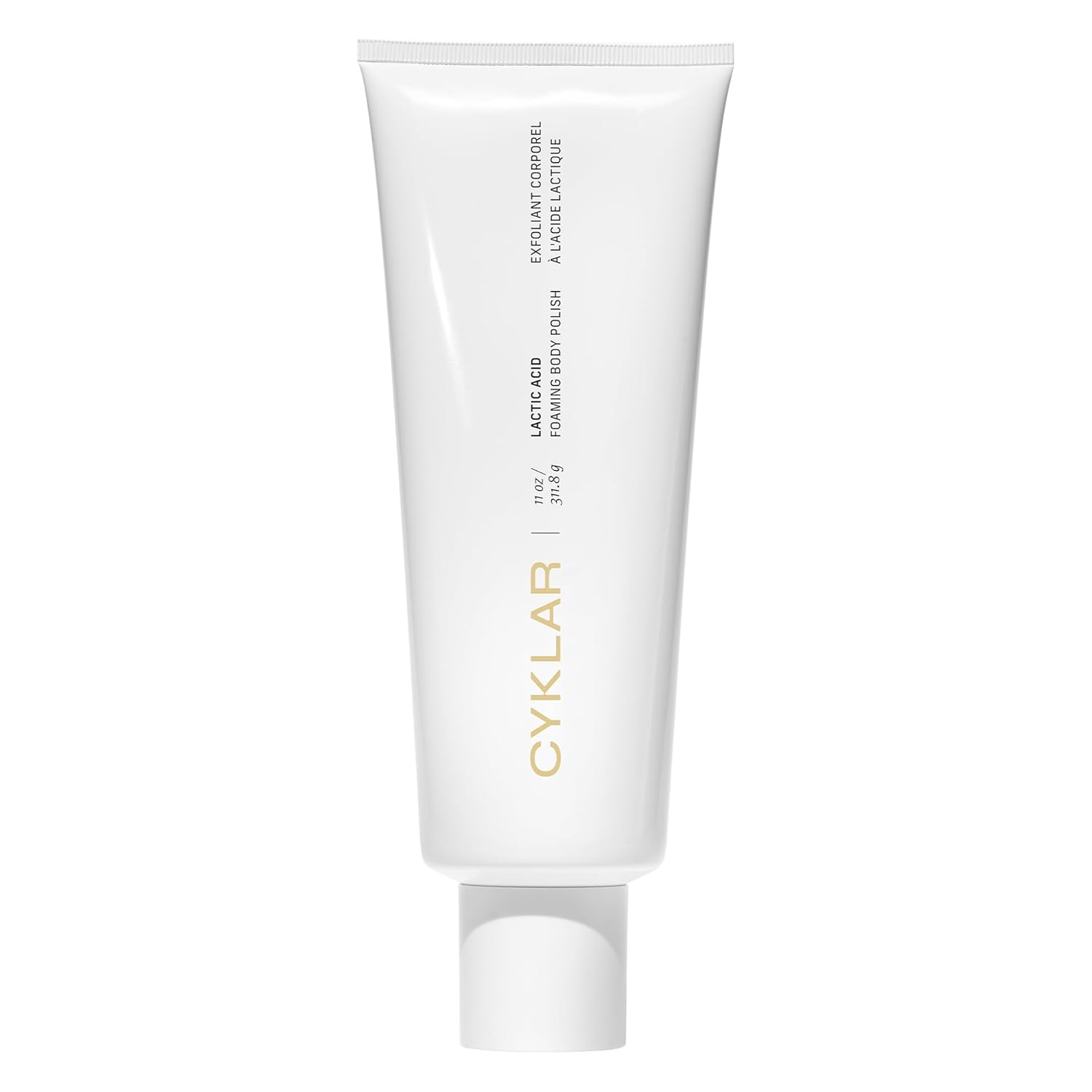 Lactic Acid Foaming Body Polish – Exfoliating Body Wash with Chemical & Physical Smoothers – Includes Glycerin Hydration, Mandelic Acid & Volcanic Pumice. Fragrance-Free, 11 fl oz