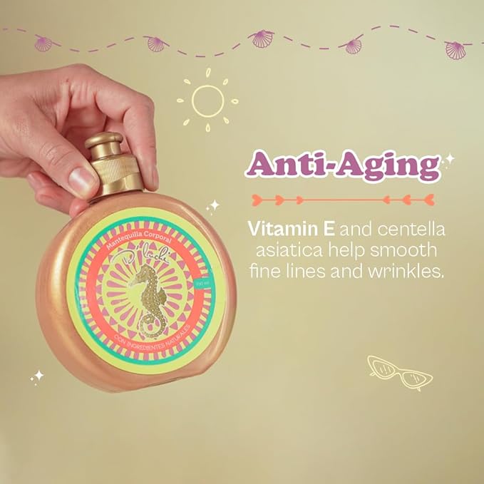 Kaba D'Luchi Body Butter Made With Natural Coconut Oil and Vitamin E, Provides Intense Nourishment & Hydration, Moisturize Skin, With Golden Glitter, 10 Oz