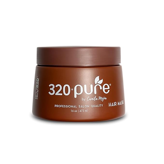 320Pure Hair Mask for Damaged Hair 16oz, Mascarilla para el cabello, Deep Conditioning Mask for Dry, Frizzy, Color-Treated & Curly, Hydrating Treatment for Growth & Repair