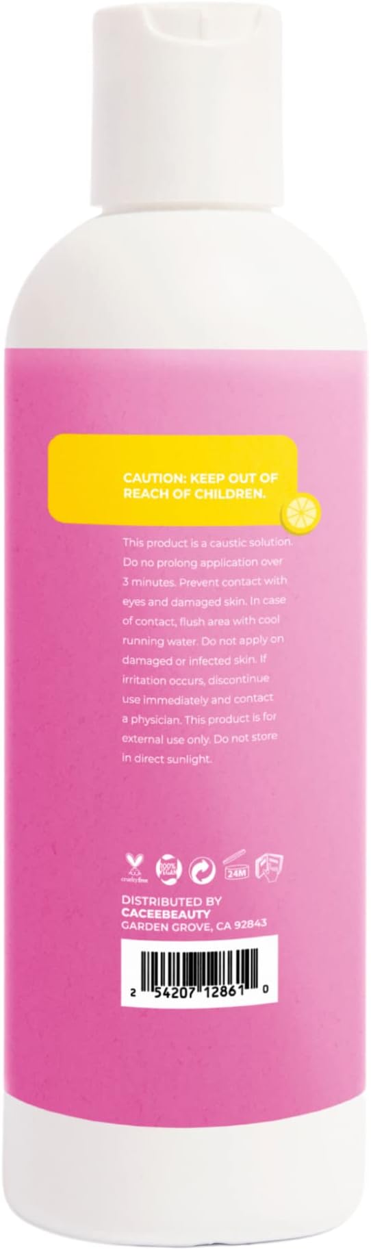 Cacee 8oz Foot Callus Remover with Tea Tree Oil, Lemon Scent for Foot Spa, Pedicure Soak, Foot Care, Athletes Foot Treatment, Cuticle and Callus Remover for Feet