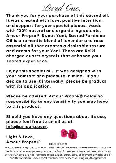 Sweet Yoni - Sacred Feminine Oil | 1oz or 2 oz (2 oz)