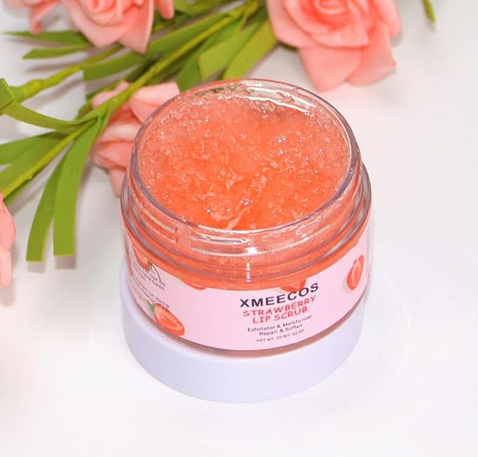 Strawberry Lip Scrub Exfoliating Moisturizing and Repairing and Lips Softening| Cruelty-free| Exfoliator