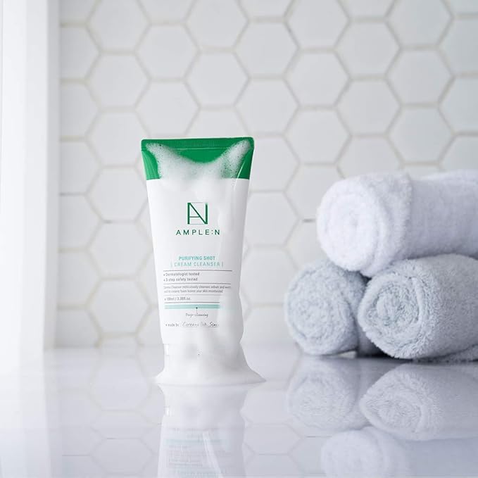 CORÉANA AMPLE:N Peptide Shot Serum, 1.01 fl. Oz + Purifying Shot Cream Cleanser, 5.07 fl.oz. Bundle
