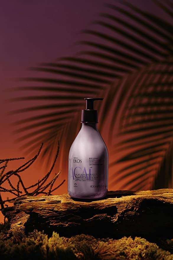 natura - Ekos Açaí Collection Bio-Beauty Gift Set (4 Products) - Body Lotion, Hand Cream, Shower Oil, and Shower Gel - Gift Box - Vegan Skin Care - Brazilian Beauty Secrets - Self Care & Body Care