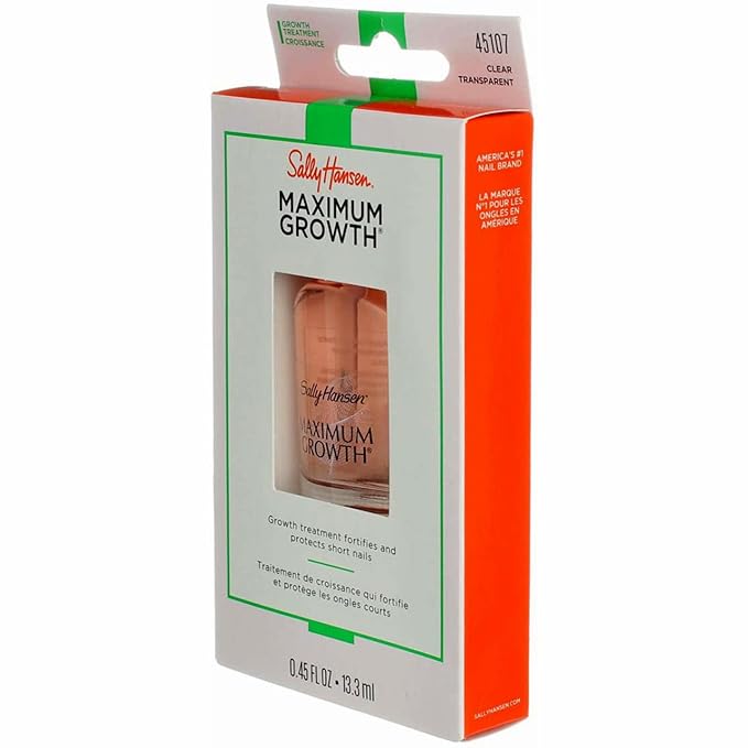 Sally Hansen Maximum Growth Treatment Clear 0.45 Ounce (13.3ml) (2 Pack)
