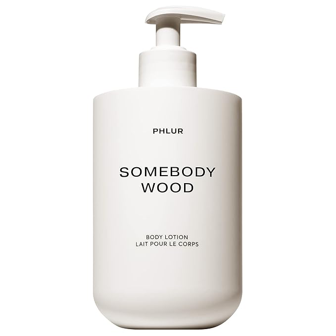 PHLUR Somebody Wood Body Lotion - Moisturizes & Replenishes Dry Skin - Spicy Woody Body Lotion for Women & Men with Bergamot, Lemon, Cedarwood, Sandalwood, Musk & Vanilla (16 Fl Oz)