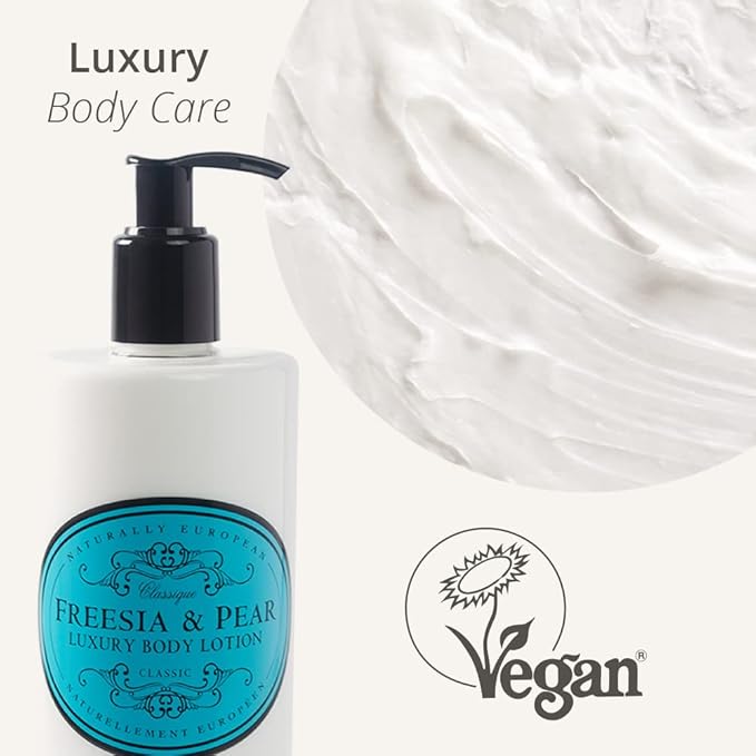 Naturally European - Freesia & Pear - Luxury Body Lotion, 500 ml / 16.90 fl oz