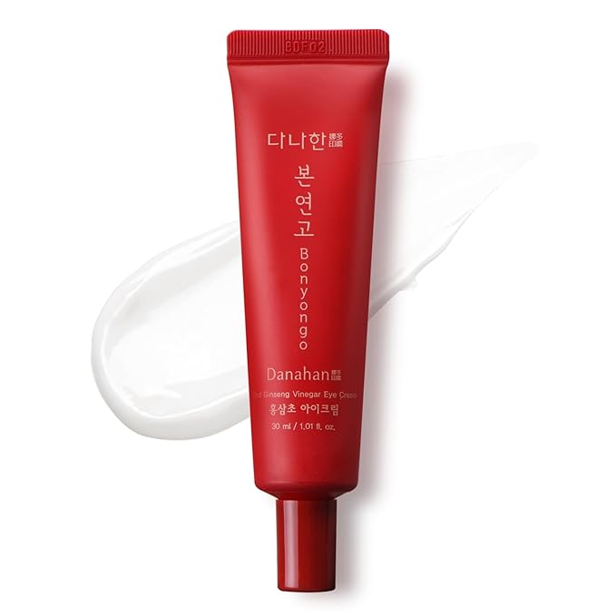 Bonyongo Red Ginseng Vinegar Eye Cream – Anti Aging Eye Treatment Cream for Youthful Radiant Skin - Wrinkle Improvement with Fermented Red Ginseng - Korean Skincare, 1.01oz.