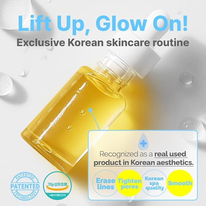 Korean Skin Care Set For Women - Gift For Women Korean Anti Aging Skin Care Products Lifting, Firmness & Hydration Essence, Mask, Booster & Ampoule Set for Radiant Smooth Looking Skin