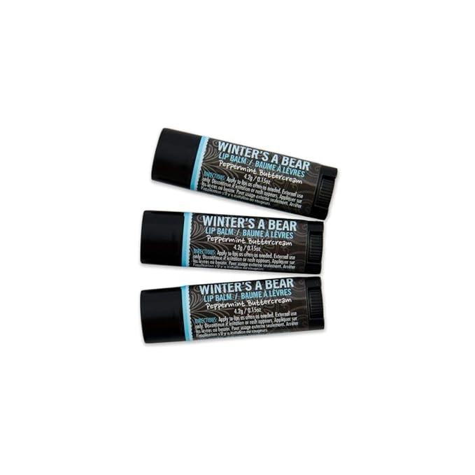 Walton Wood Farm Lip Balm Trio (Winter's A Bear) Crème Caramel and Natural Vanilla Flavor 100% All-Natural, Vegetarian Friendly, and Paraben-Free