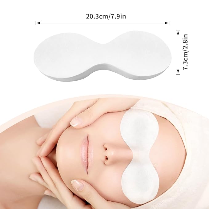 MoyRetty 300 Sheets Disposable Eye Mask-Non Woven Eye Care Cotton, Facial Eye Covers Skincare Spa Paper, Cosmetic Facial Paper Sheet Eye Nose Face Pads for Home Salon Beauty Tools