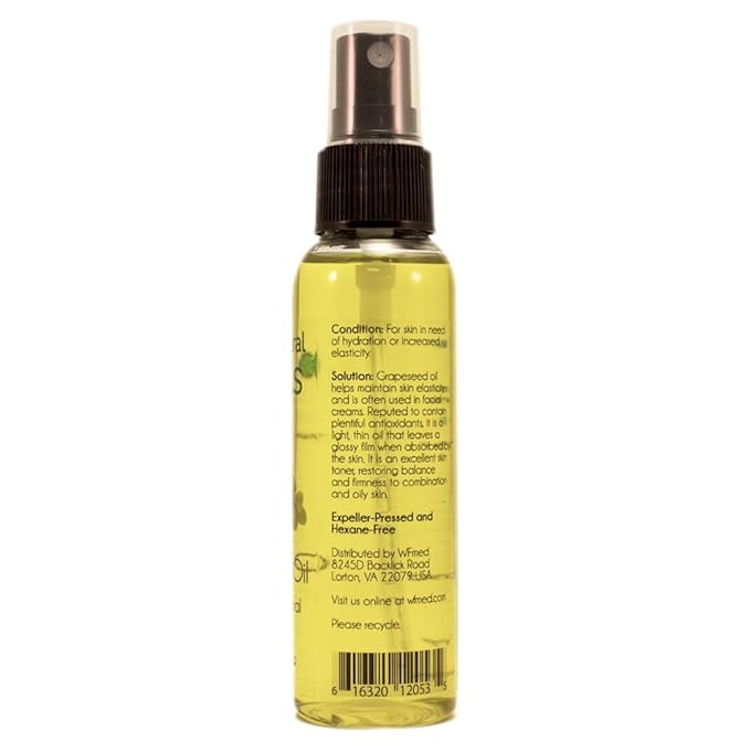 GreenHealth 2 fl oz Grapeseed Skin Care Oil w/Black Spray Cap