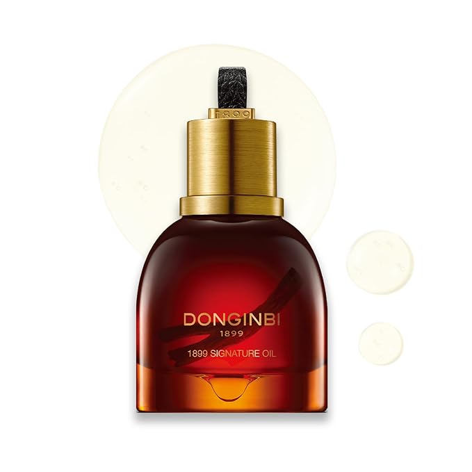 Donginbi 1899 Signature Oil - Mother's Day Gifts, Face Oil for Women with Red Ginseng Extraction Technology, Jojoba Seed Oil & Sweet Almond Oil, Korean Skin Care, 0.88 floz / 25ml