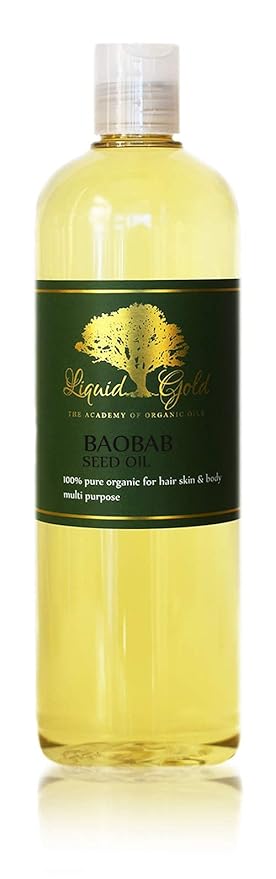 Liquid Gold Inc 16 Fl.oz Premium Baobab Oil Used in Moisturizers Soap Cream Hair Body Product