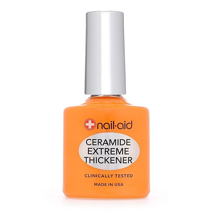 NAIL-AID Ceramide Extreme Thickener + Gel Top Coat, Clear, 2 Count