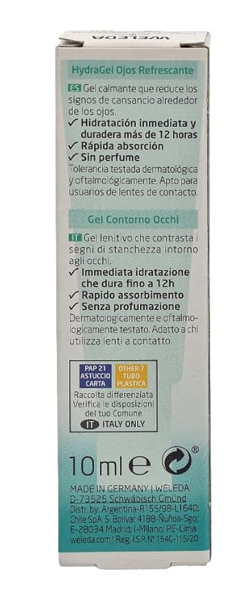 Weleda Sheer Hydration Eye Gel, Prickly Pear Cactus Extract, 0.34 Fluid Ounce