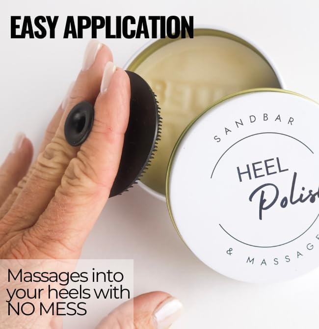 SandBar Heel Revival Regimen – Home Pedicure Kit for Dry, Cracked Feet with Foot File, Foot Scrubber Mat, Sole Soap & Heel Polish – Midnight Rendezvous Scent, Care Set for Women and Men