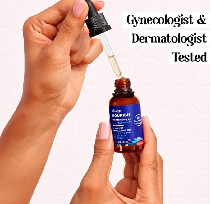 Nourish pH Balanced Moisturizing Oil, Coconut and Macadamia Oil, 1.0 FL OZ / 30 mL, Pack of 2