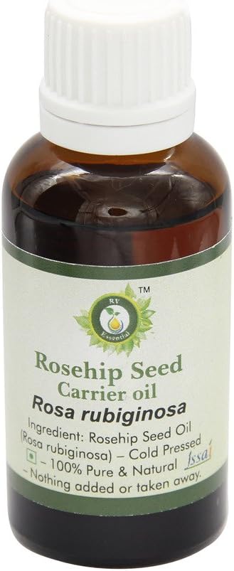 R V Essential Rosehip Seed Oil | Rosa Rubiginosa | for Face, Skin Care, Hair Care, Scalp Massage, Body Massage, Skin Moisturizer | 100% Pure Natural | Cold Pressed | 15ml | 0.507oz