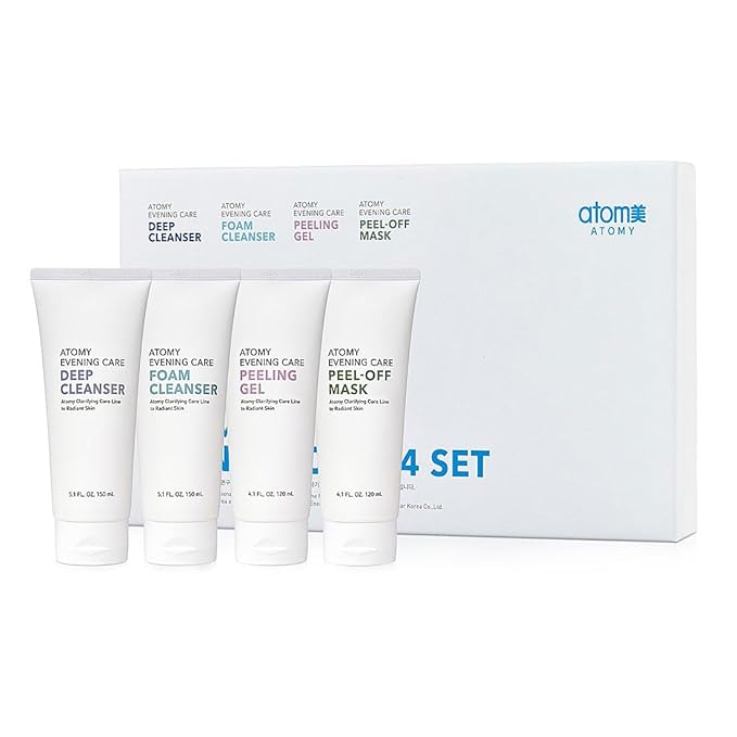 Ato-my Evening Care 4 set - Evening Care Foam Cleanser + Deep Cleanser + Peeling Gel + Peel-Off Mask
