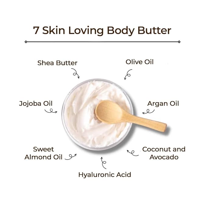 ORIGEM Body Butter for Dry Skin – Deep Hydration & Skin Repair – Coconut, Avocado, Shea & Argan Oil – Vitamin E Moisturizer for Women – Non-Greasy Body Cream – 8 Oz