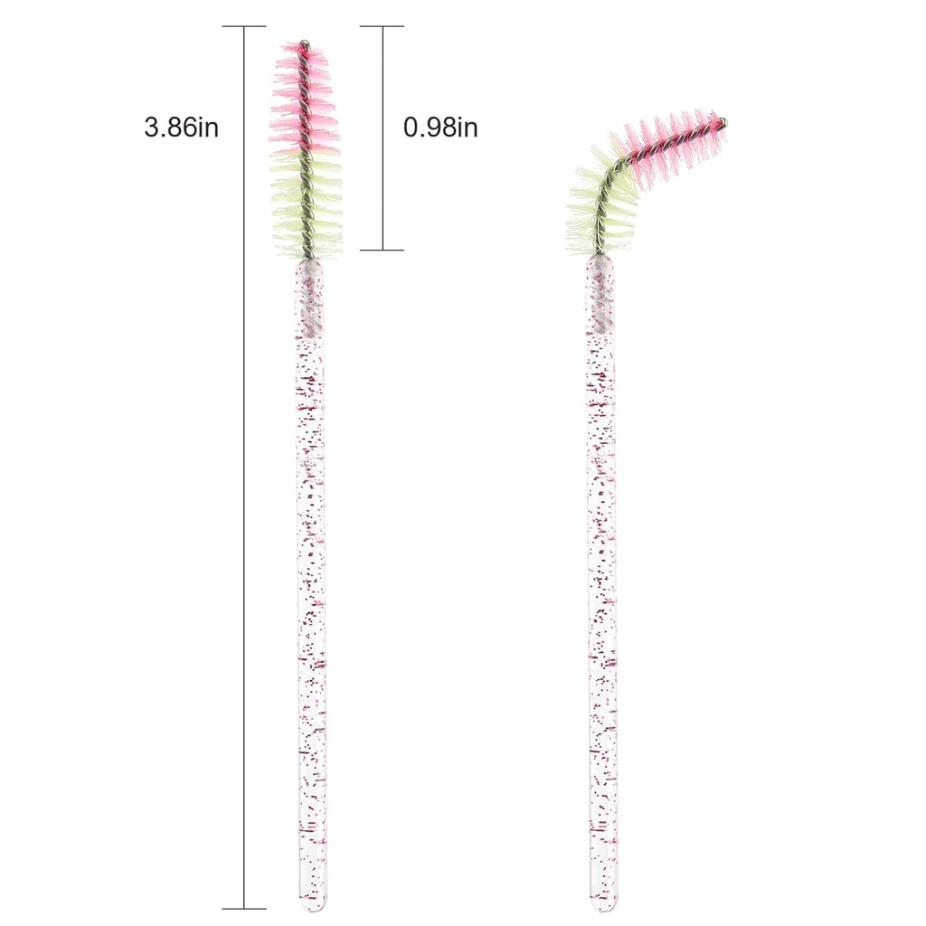 300PCS Disposable Mascara Wands Spoolie Brush Crystal Eyebrow Brushes Eyelash Extension Applicator Makeup Kits