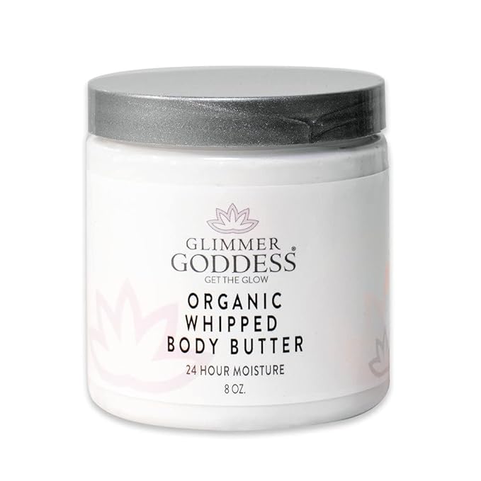 GLIMMER GODDESS Organic Body Butter - 8oz (Evening Snow)
