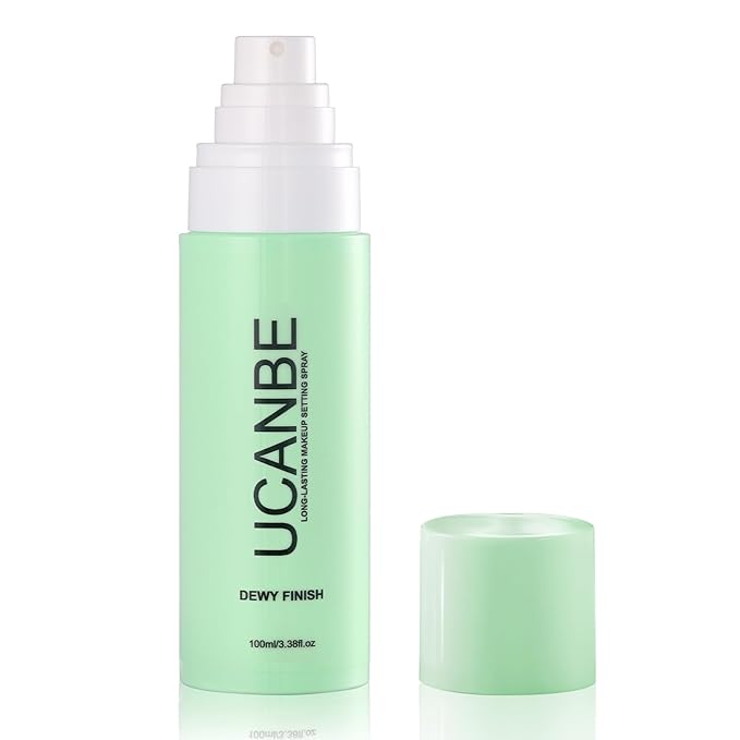 UCANBE Makeup Setting Spray, Dewy Finish Long Lasting Make Up Spray, Hydrating, Fast Drying Face Mist for Natural Glow, 3.38 fl oz