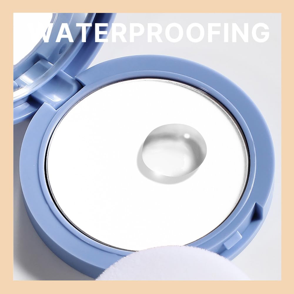 Kaely Oil Control Face Pressed Powder, Perfection Matte Compact Powder, Long Lasting Waterproof Finishing Powder Makeup, polvo compacto de maquillaje, Lightweight, Vegan, 23AD White